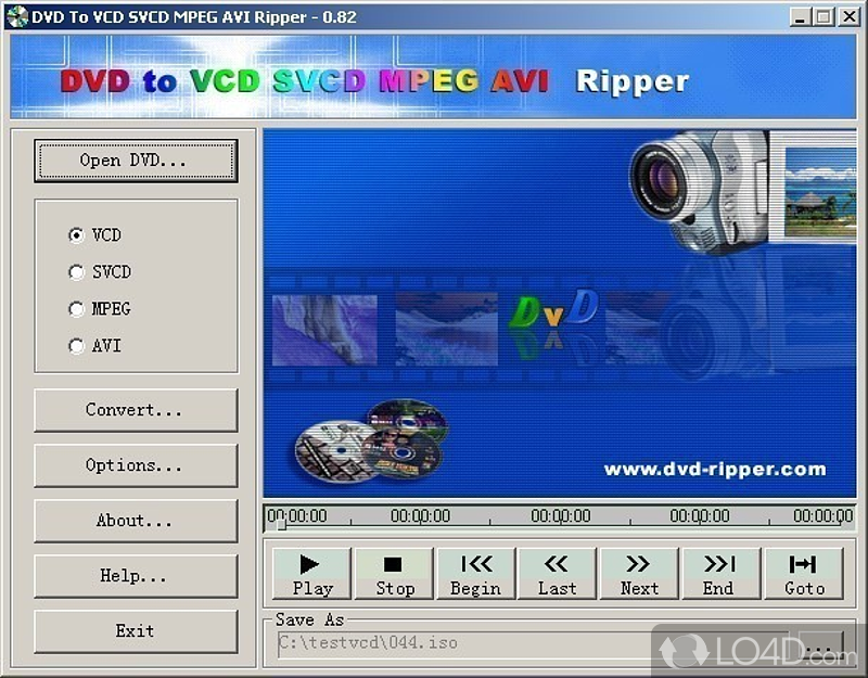 Convert DVD to MPEG, AVI, VCD, SVCD quickly - Screenshot of Flash DVD Ripper