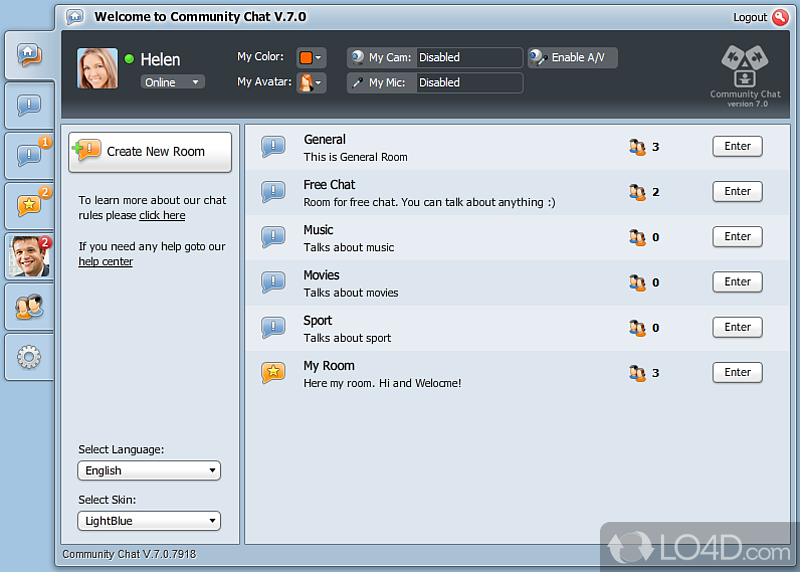 Most innovative and app among flash based solutions - Screenshot of FlashComs Community Chat