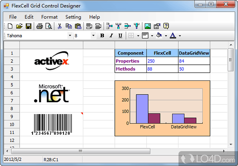 Grid control to create user interfaces - Screenshot of FlexCell Grid Control
