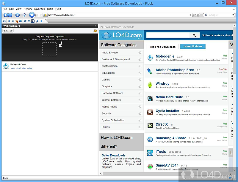A handy tool functioning as a company chat client - Screenshot of Flock