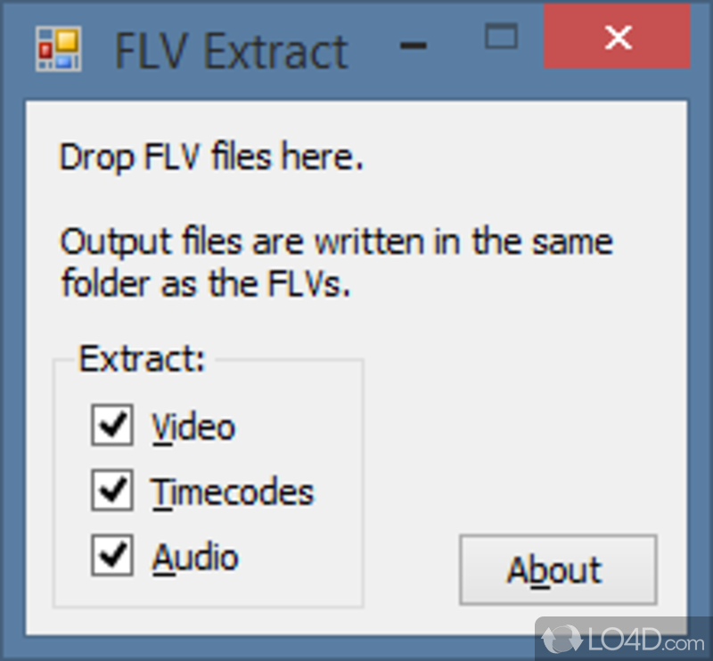Can easily extract video and audio streams - Screenshot of FLV Extract
