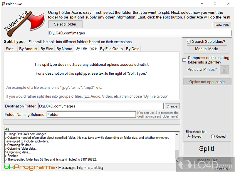 Folder Axe screenshot