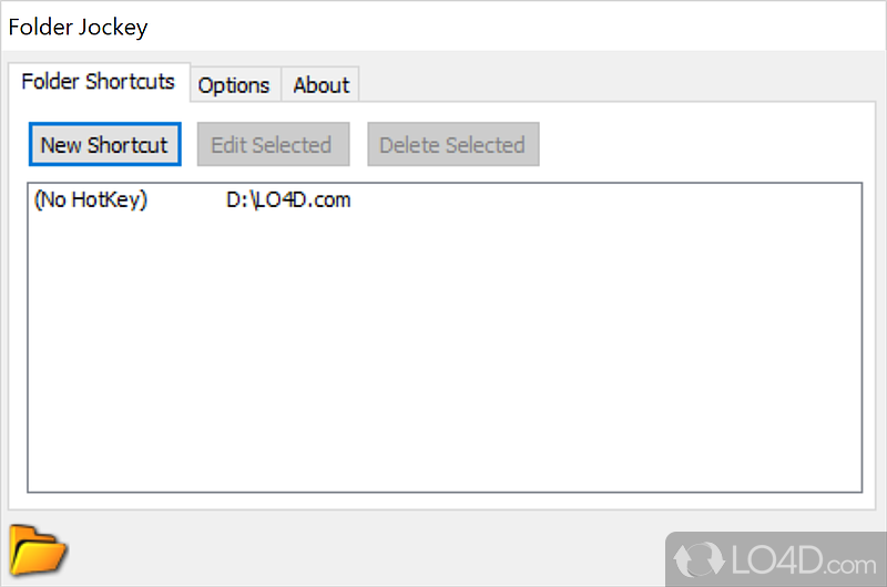 Folder Jockey: User interface - Screenshot of Folder Jockey