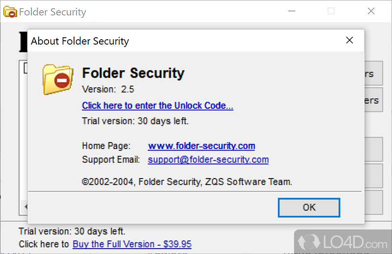 Folder Security screenshot