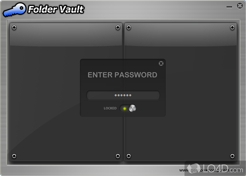 Uses advanced security features allowing you to hide folders - Screenshot of Folder Vault