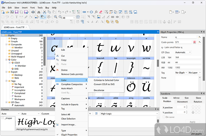 FontCreator Professional 15.0.0.2945 for windows download free
