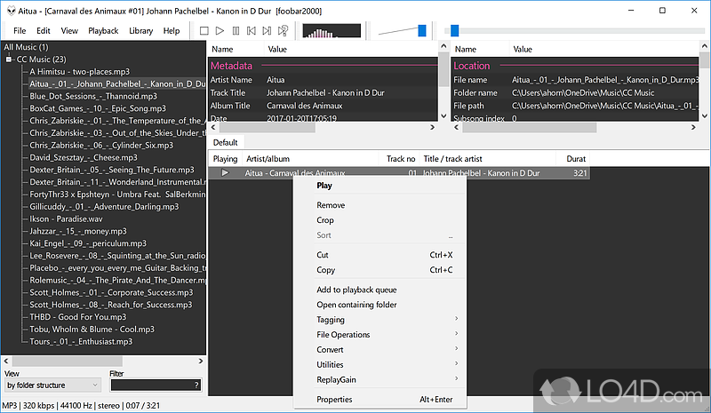 Lightweight and easy to use - Screenshot of foobar2000