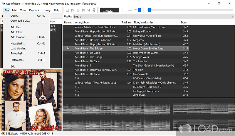 Enhanced sound with various effects - Screenshot of foobar2000