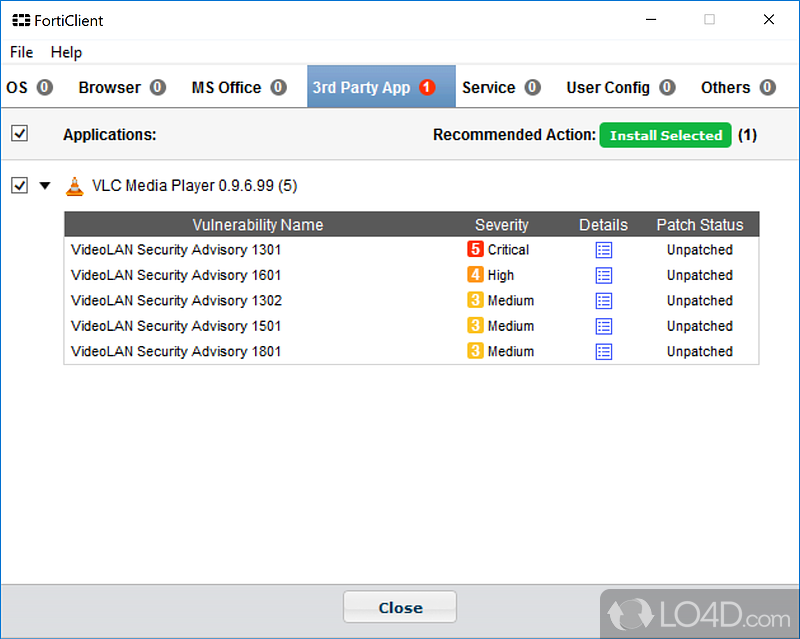 Customize the way you are protected - Screenshot of FortiClient