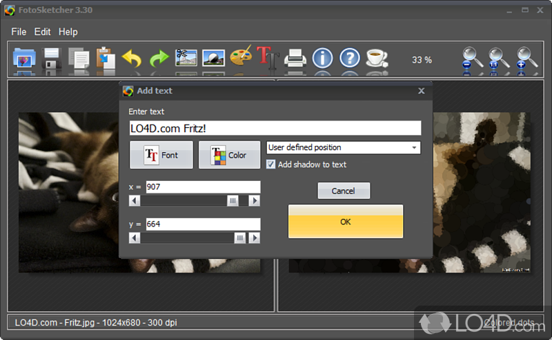 Converts your digital photos - Screenshot of FotoSketcher