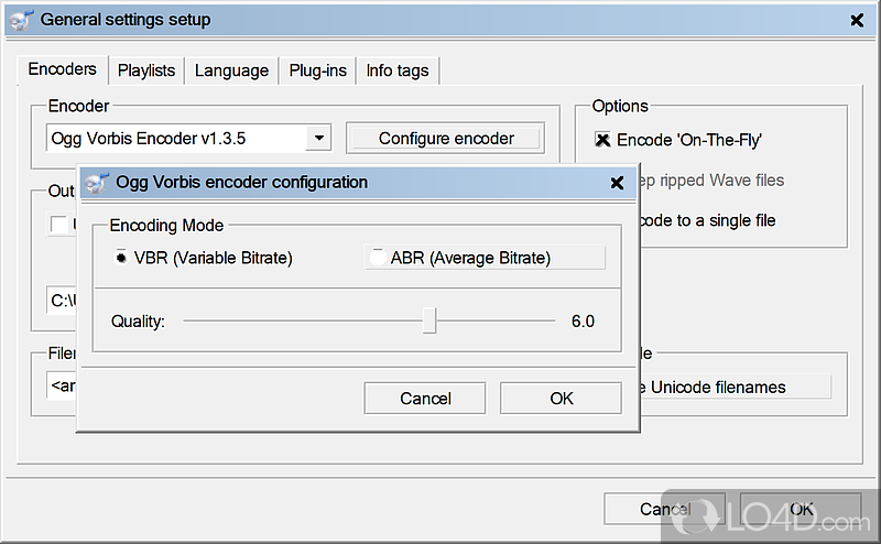 Burn music files into CDs - Screenshot of fre:ac