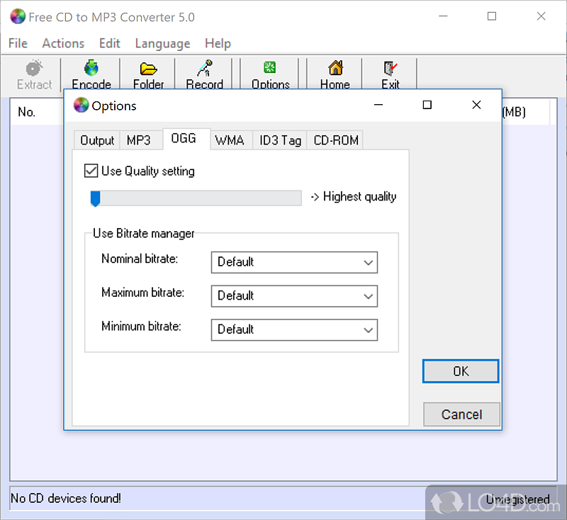 Free CD to MP3 Converter: ID3 tag editor - Screenshot of Free CD to MP3 Converter