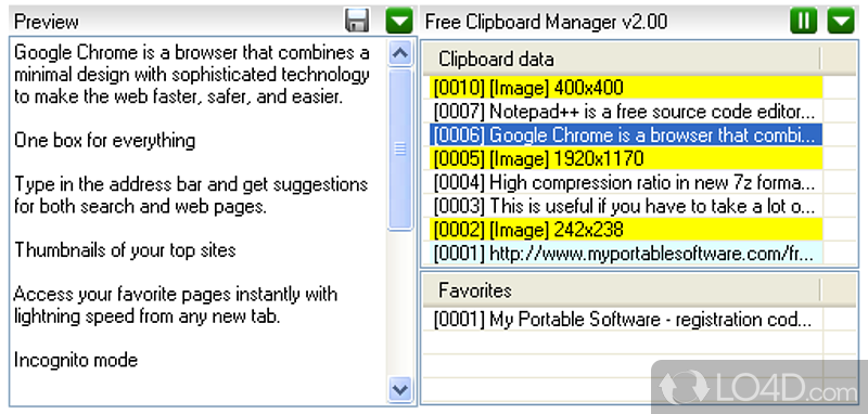 Free Clipboard Manager: Clipboard manager - Screenshot of Free Clipboard Manager