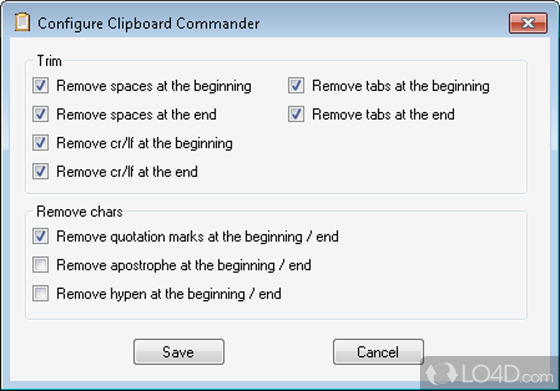 Provides support for an automatic clipboard monitoring mode, while allowing you to save the text to plain text file format - Screenshot of Free Clipboard Manager