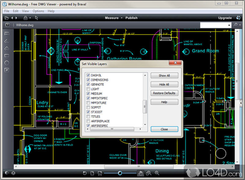 Open and view DWG, DWF and DXF documents - Screenshot of Brava! Free DWG Viewer