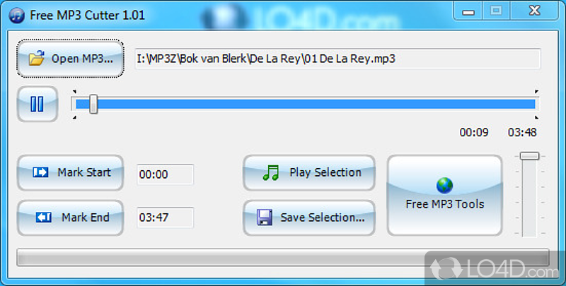 Cut your MP3s down to size - Screenshot of Free MP3 Cutter