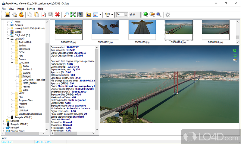 Options you can access and tweak - Screenshot of Free Photo Viewer