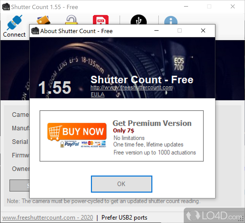 Free Shutter Count Download