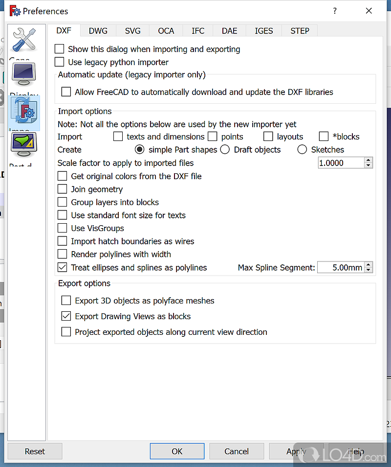 Full parametric model - Screenshot of FreeCAD