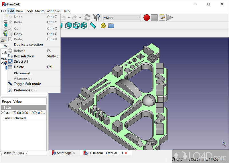 Free and open-source 3D - Screenshot of FreeCAD