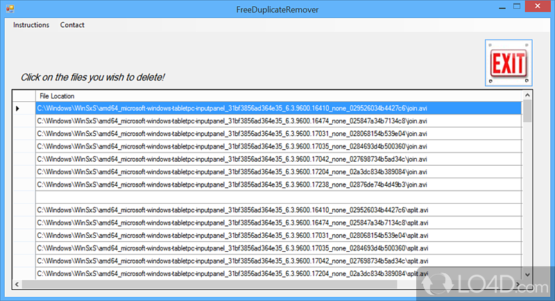 Choose what file types to look for - Screenshot of FreeDuplicateRemover