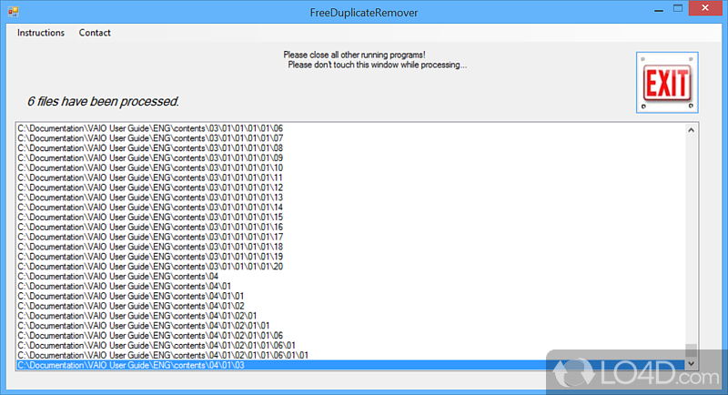 Identify duplicate files on computer and have them removed for more space and better performance - Screenshot of FreeDuplicateRemover