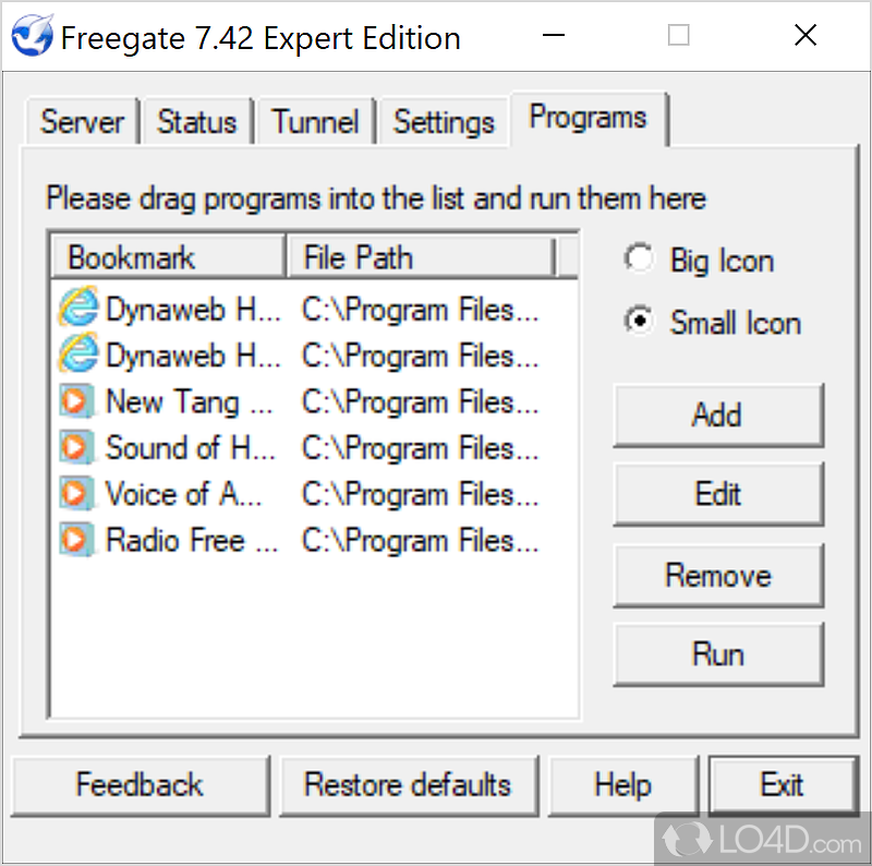 Freegate Expert Edition screenshot