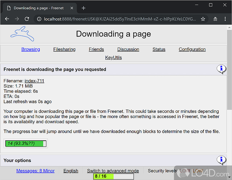 Gives you access to the Darkweb - Screenshot of Freenet
