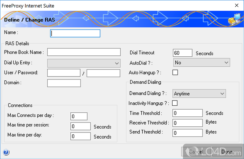 FreeProxy Internet Suite: User interface - Screenshot of FreeProxy Internet Suite