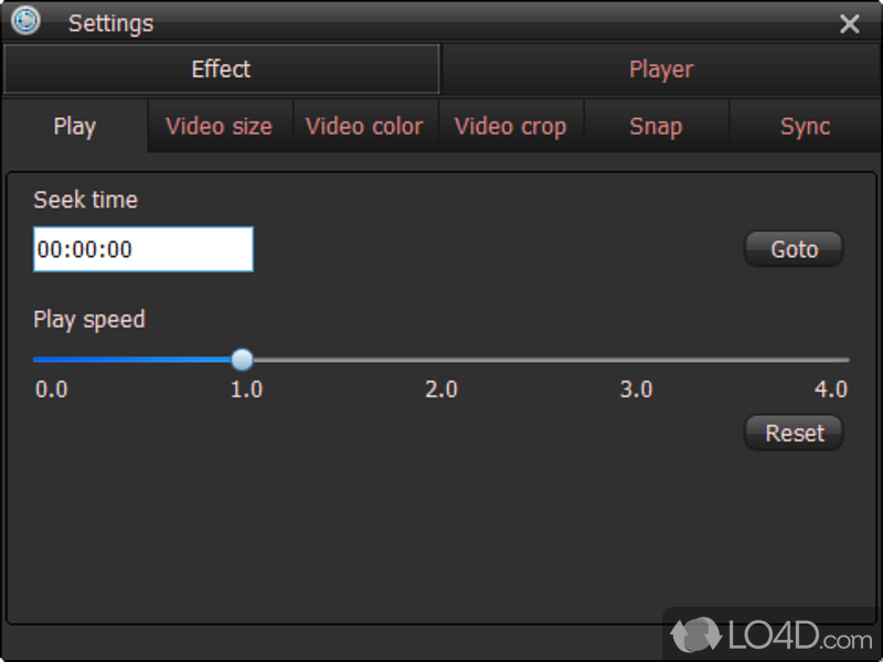 FreeSmith Video Player: User interface - Screenshot of FreeSmith Video Player