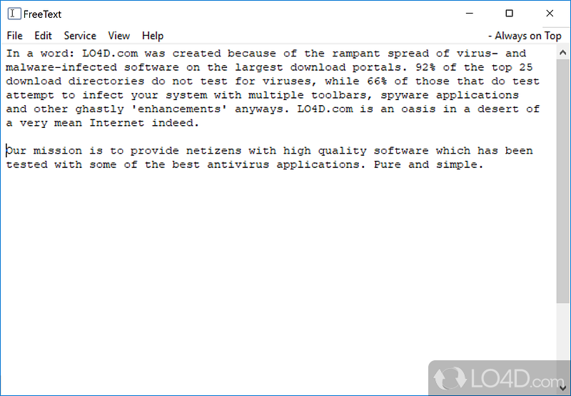 Word processor designed for education, create Rich Text documents, where change; the font, font size, colour, style - Screenshot of FreeText