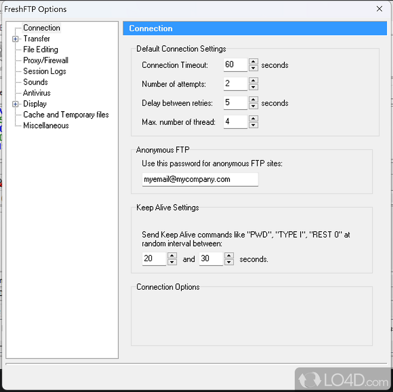 File management features - Screenshot of Fresh FTP