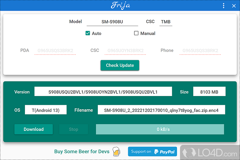 frija: User interface - Screenshot of frija