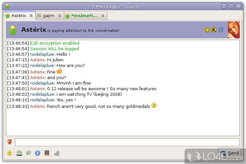 A Jabber client for easy chatting - Screenshot of Gajim