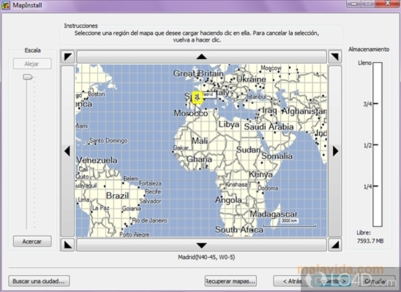 For MapSource users, allows you to install maps on Garmin Navi - Screenshot of Garmin MapInstall