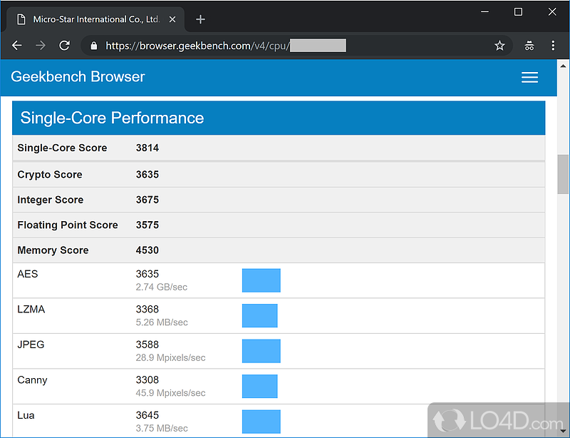 Run thorough stress tests on your CPU - Screenshot of Geekbench