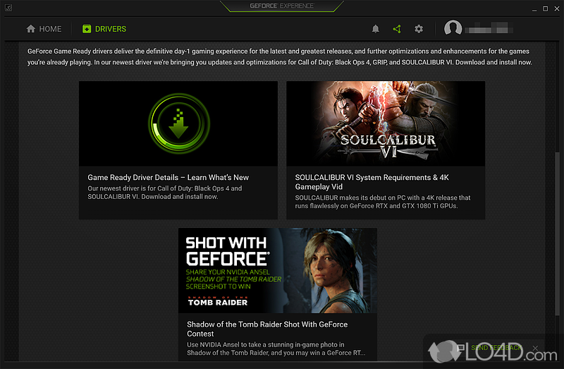 Auto-Optimize Your Games - Screenshot of GeForce Experience