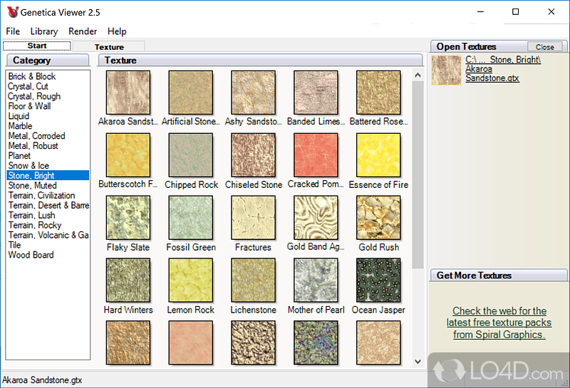 Free seamless texture renderer - Screenshot of Genetica Viewer