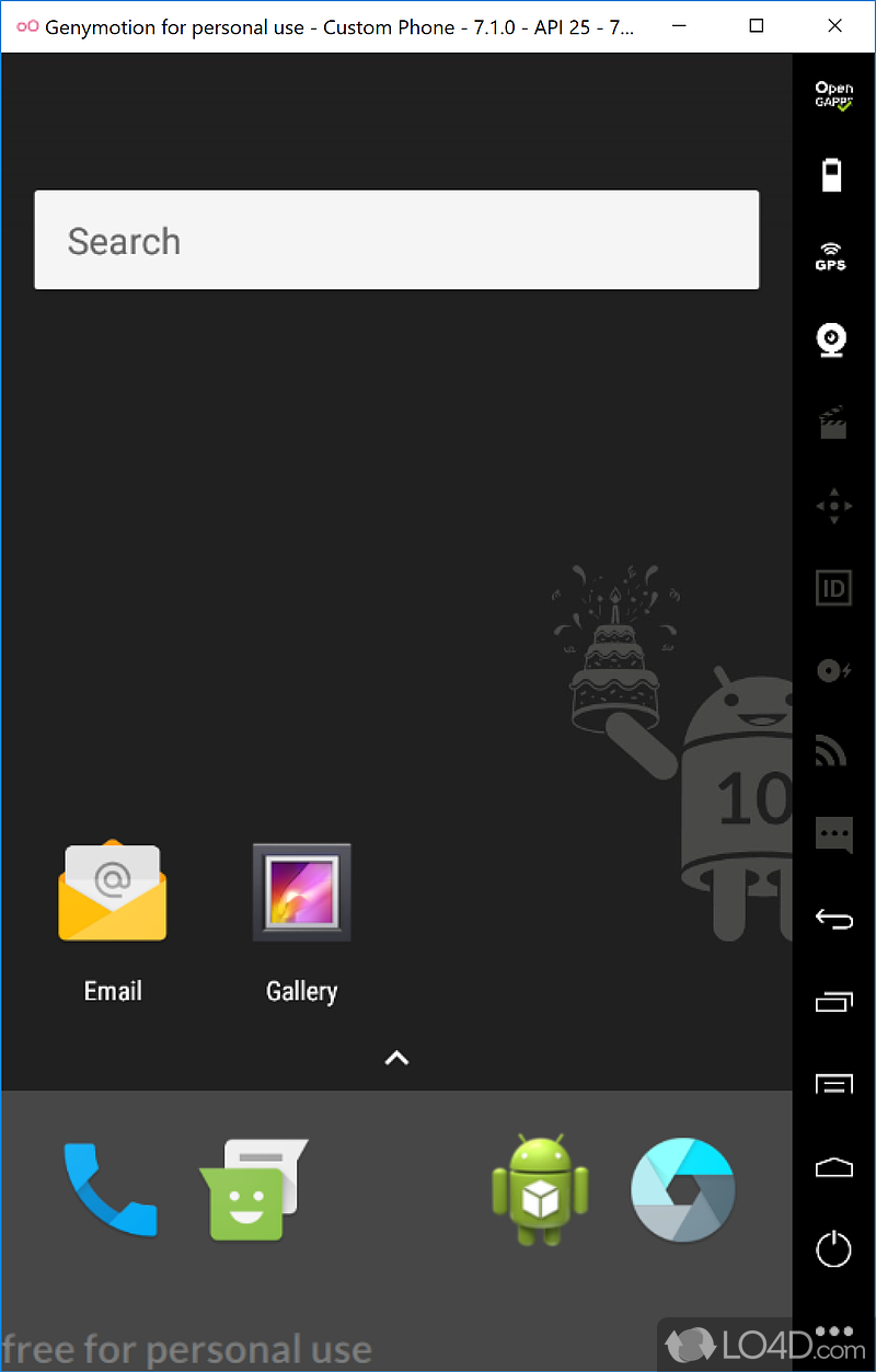 Can emulate dozens of Android phones - Screenshot of Genymotion Free