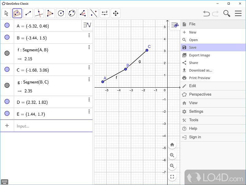 geogebra classic view