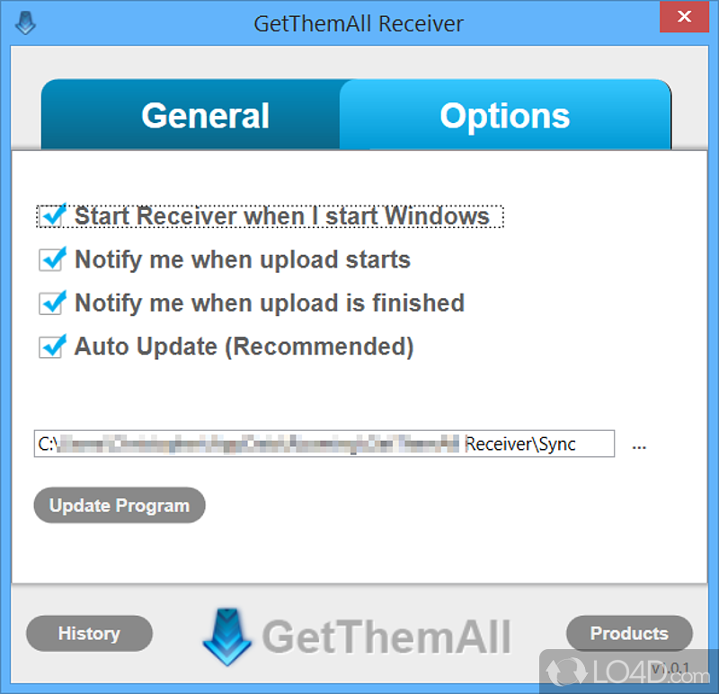 Pair up your computer with the smartphone - Screenshot of GetThemAll Receiver