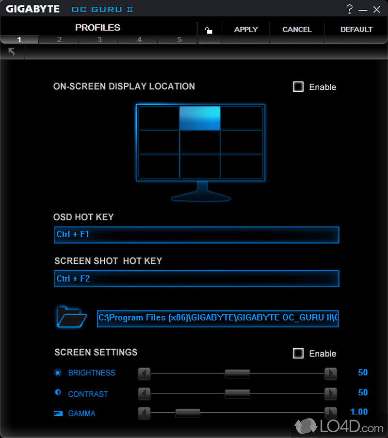 Gigabyte OC Guru II screenshot