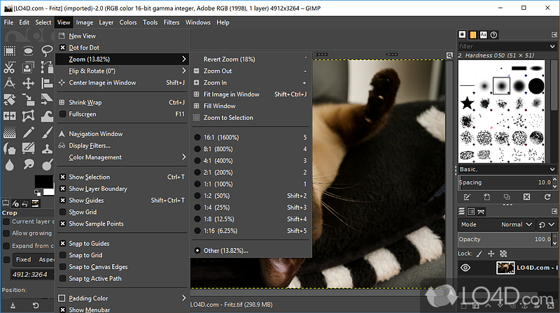Useful for photo retouching - Screenshot of GIMP