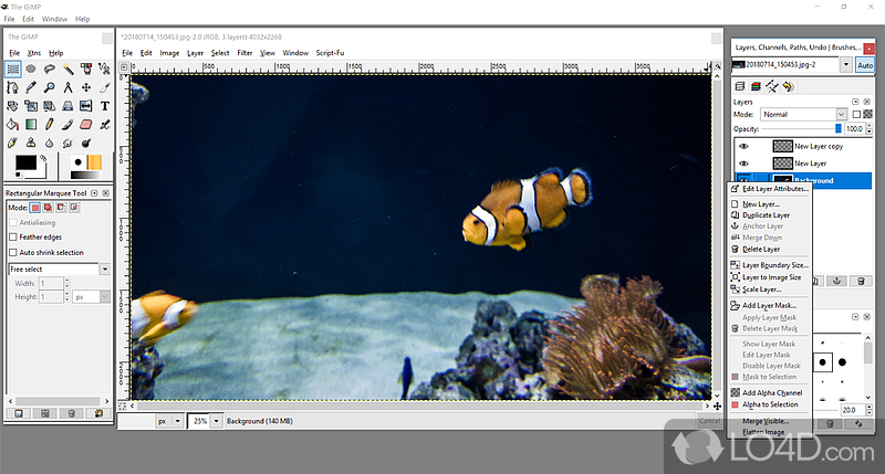 Copy-left graphics editor based on GIMP - Screenshot of GIMPshop