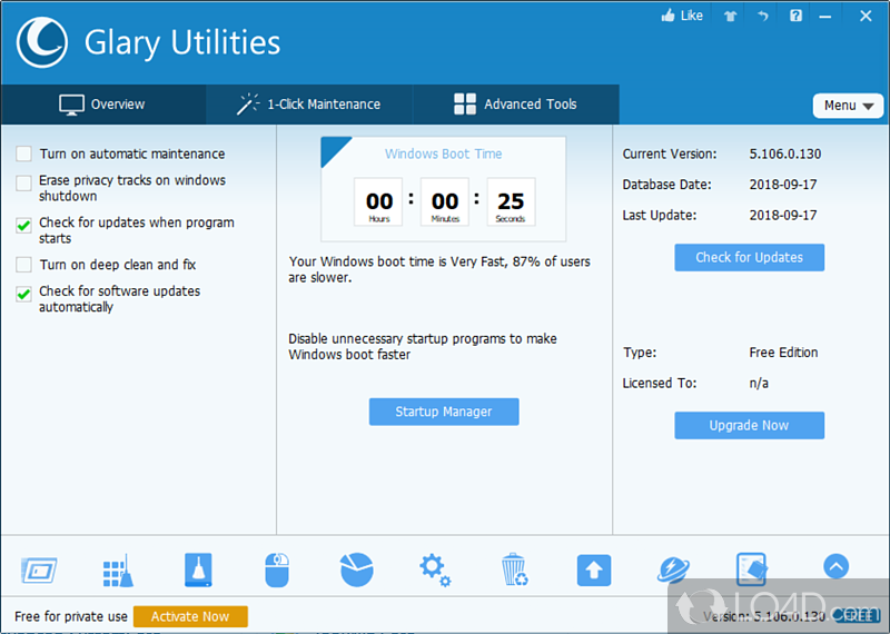 Powerful utilities that aim to increase PC performance - Screenshot of Glary Utilities