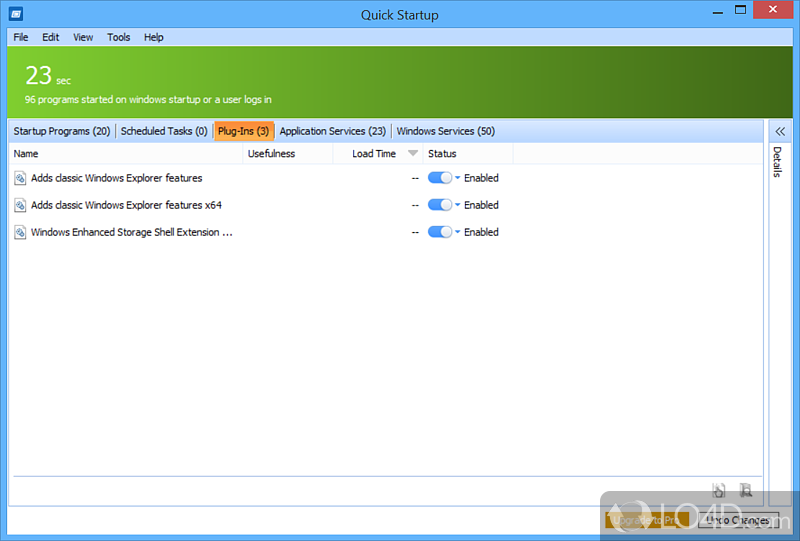 Windows boot and startup management utility to disable and delay - Screenshot of Glarysoft Startup Manager