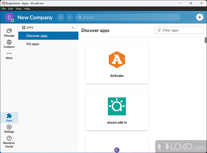 Keep in touch with your employees or coworkers - Screenshot of RingCentral