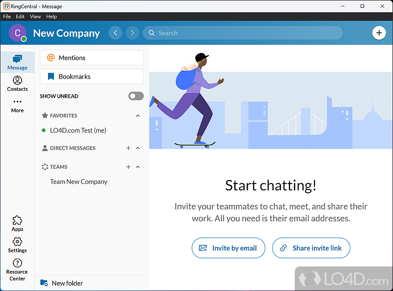 Create a collaboration environment where keep in touch with coworkers - Screenshot of RingCentral