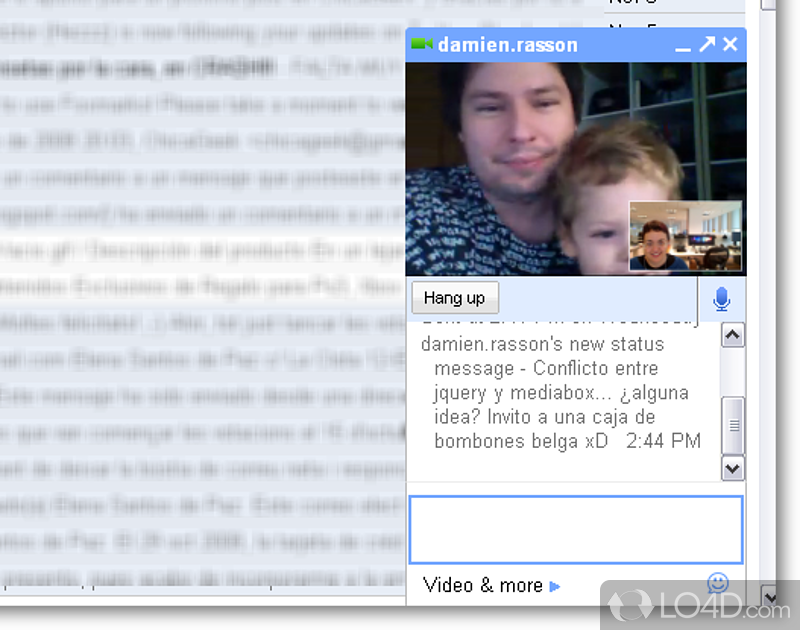 Small-sized plugin which helps you communicate with friends - Screenshot of GMail Voice and Video Chat Plugin