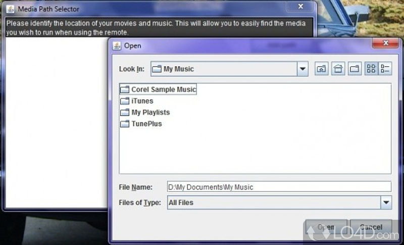 Gmote Server: User interface - Screenshot of Gmote Server